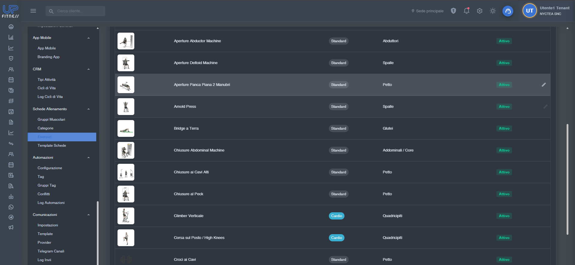 Schede Allenamento — UPFitness Cloud