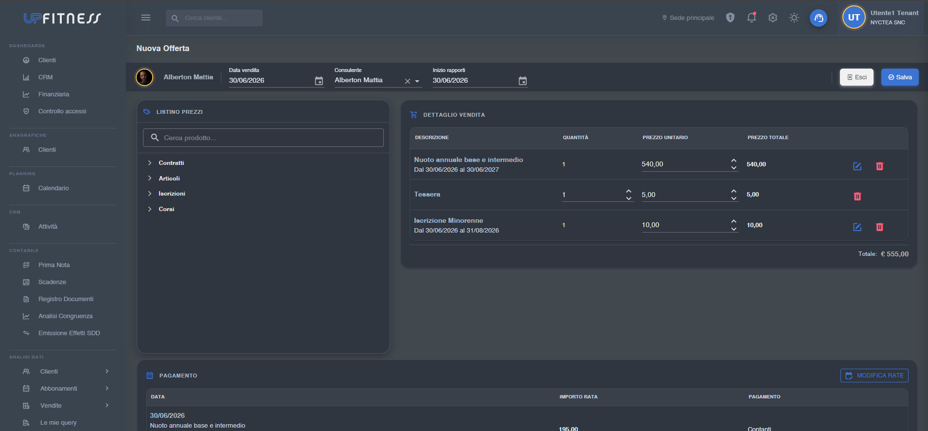 Firma Digitale & Preventivi — UPFitness Cloud